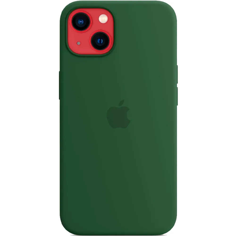 Силиконовый чехол с поддержкой MagSafe Apple Silicone Case для iPhone 13, Clover (Зеленый клевер)