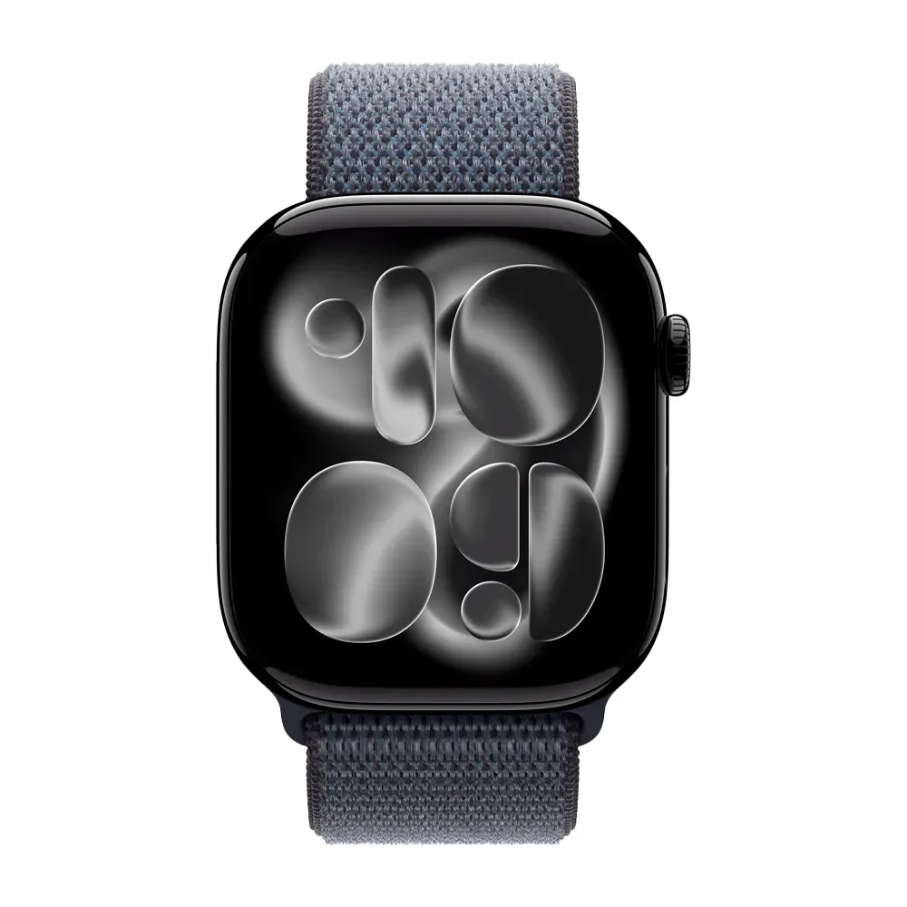 Умные часы Apple Watch Series 11 GPS, 46mm, Jet Black Aluminium Case with Anchor Blue Sport Loop