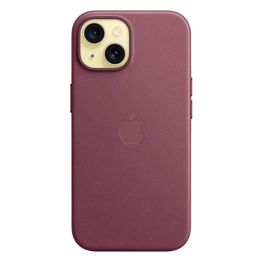 Тканевый чехол с поддержкой MagSafe Apple FineWoven Case для iPhone 15, Mulberry (Красная шелковица)