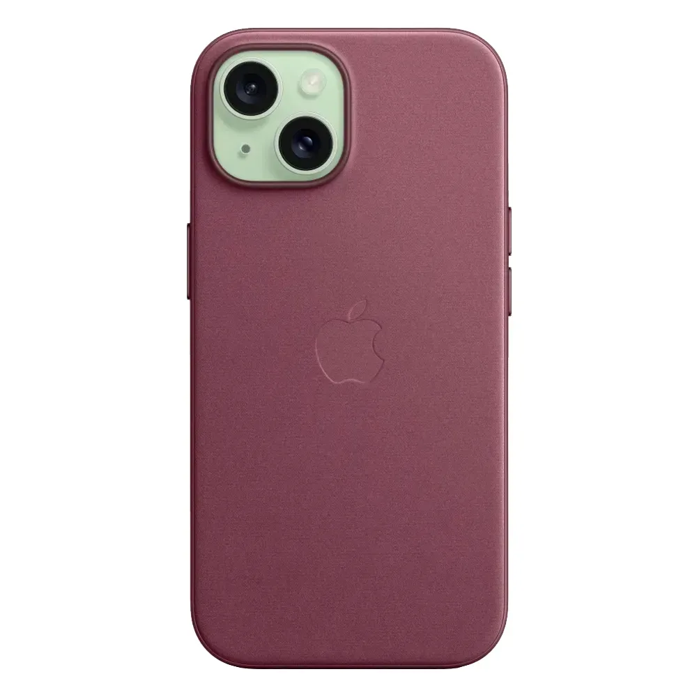 Тканевый чехол с поддержкой MagSafe Apple FineWoven Case для iPhone 15, Mulberry (Красная шелковица)