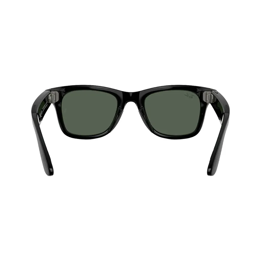 Умные очки Ray-Ban Wayfarer Shiny Black / G-15 Green, 150-50 (RW4006)