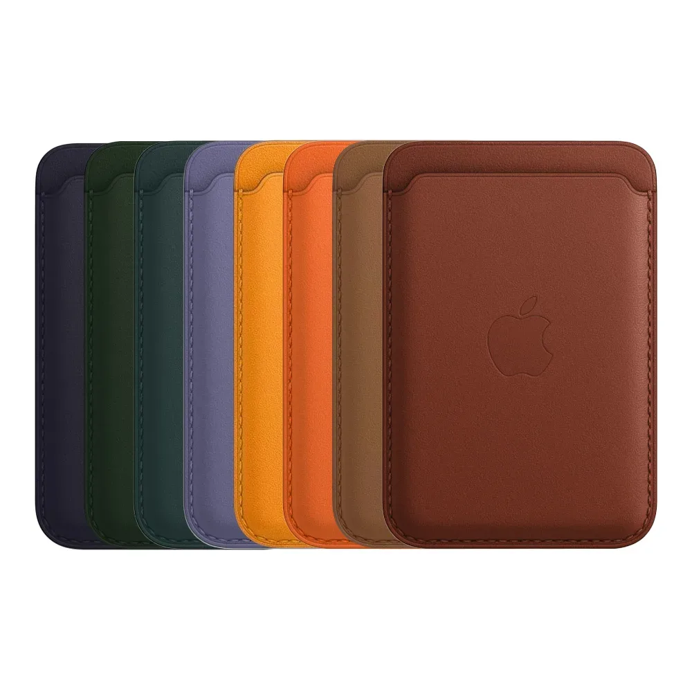 Кожаный чехол-бумажник с поддержкой MagSafe Apple Leather Wallet, Orange
