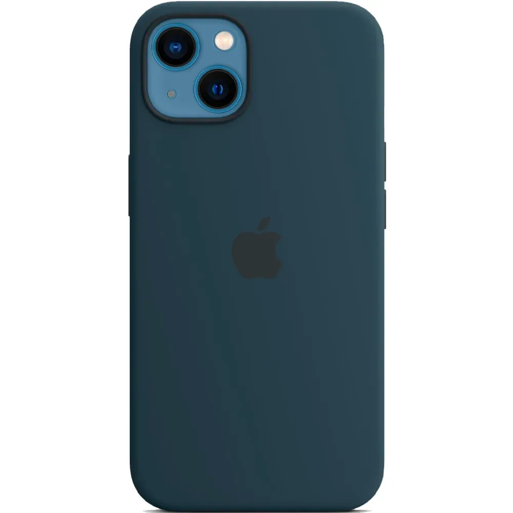 Силиконовый чехол с поддержкой MagSafe Apple Silicone Case для iPhone 13, Abyss Blue (Синий омут)
