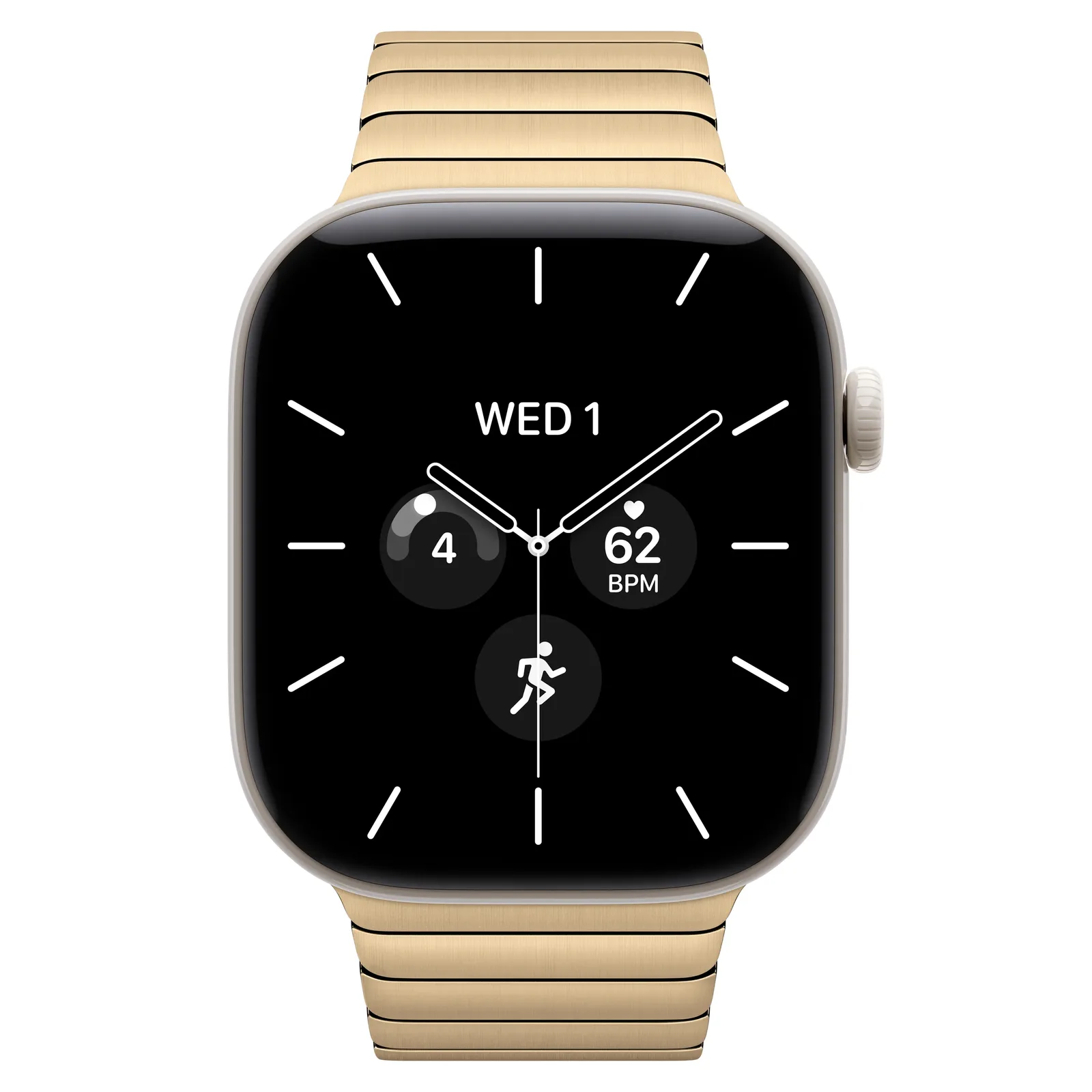 Умные часы Apple Watch Series 12 GPS + Cellular, 46mm, Pearl White Ceramic Case with Radiant Gold Link Bracelet