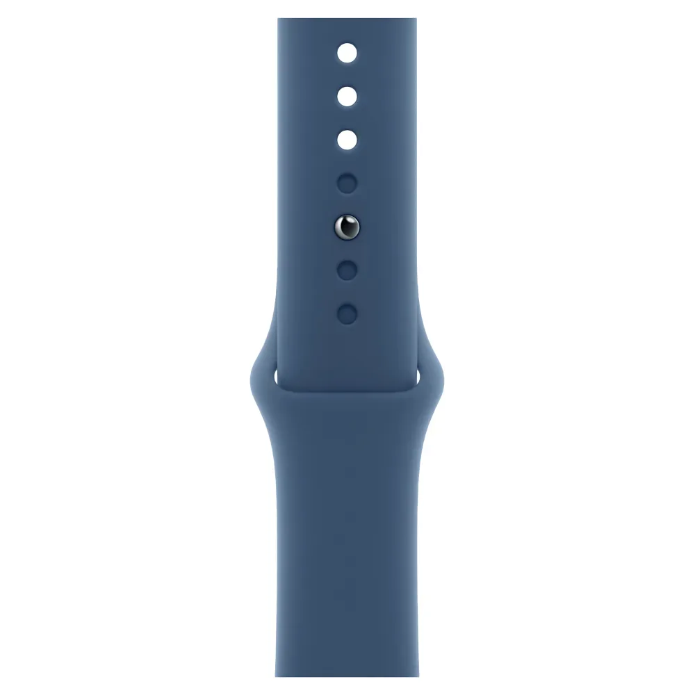 Умные часы Apple Watch Series 10 GPS, 46mm, Silver Aluminium Case with Sport Band M/L, Denim (Серебристый)