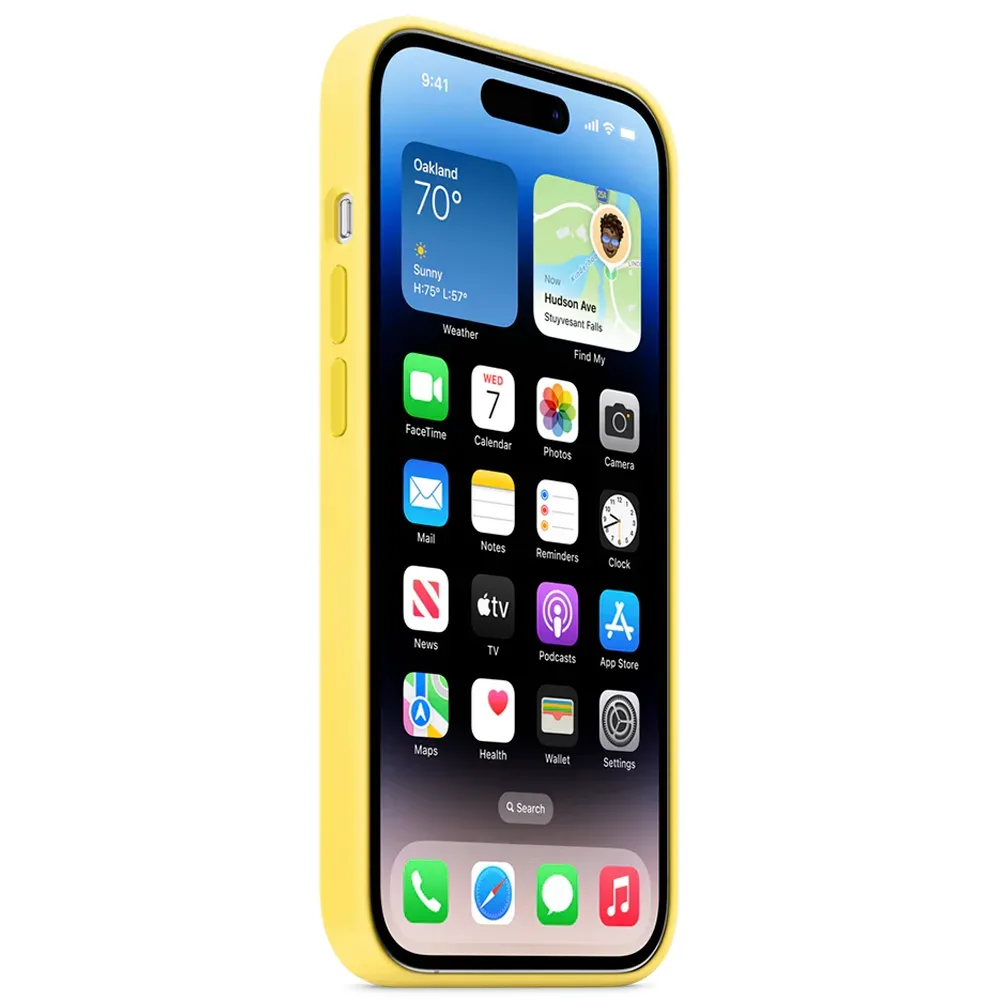 Силиконовый чехол с поддержкой MagSafe Apple Silicone Case для iPhone 14 Pro, Canary Yellow (Канареечный)