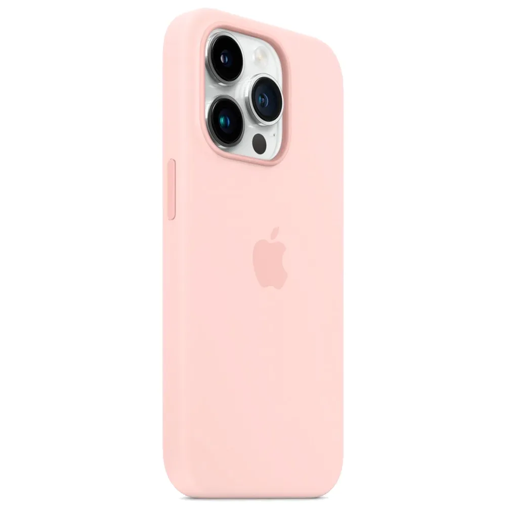 Силиконовый чехол с поддержкой MagSafe Apple Silicone Case для iPhone 14 Pro, Chalk Pink (Розовый мел)