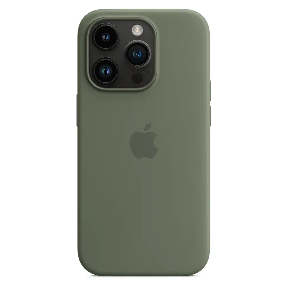 Силиконовый чехол с поддержкой MagSafe Apple Silicone Case для iPhone 14 Pro, Olive (Оливковый)