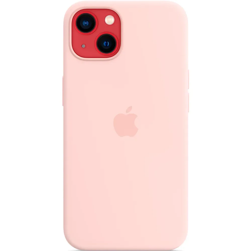 Силиконовый чехол с поддержкой MagSafe Apple Silicone Case для iPhone 13, Chalk Pink (Розовый мел)
