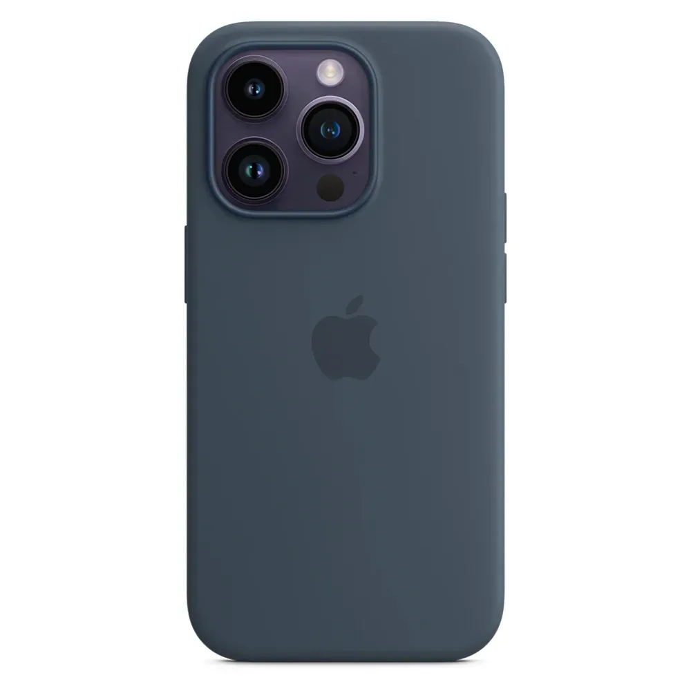 Силиконовый чехол с поддержкой MagSafe Apple Silicone Case для iPhone 14 Pro, Storm Blue (Штормовое небо)