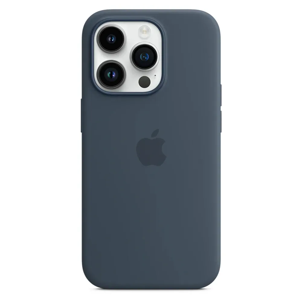 Силиконовый чехол с поддержкой MagSafe Apple Silicone Case для iPhone 14 Pro, Storm Blue (Штормовое небо)