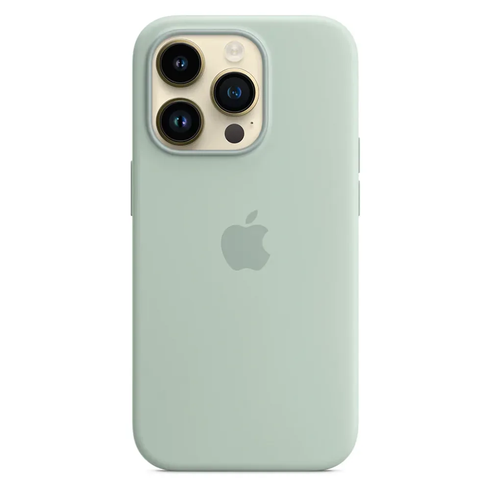 Силиконовый чехол с поддержкой MagSafe Apple Silicone Case для iPhone 14 Pro, Succulent (Агава)