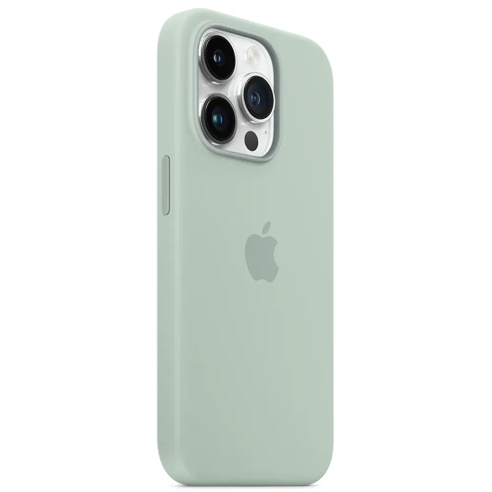 Силиконовый чехол с поддержкой MagSafe Apple Silicone Case для iPhone 14 Pro, Succulent (Агава)