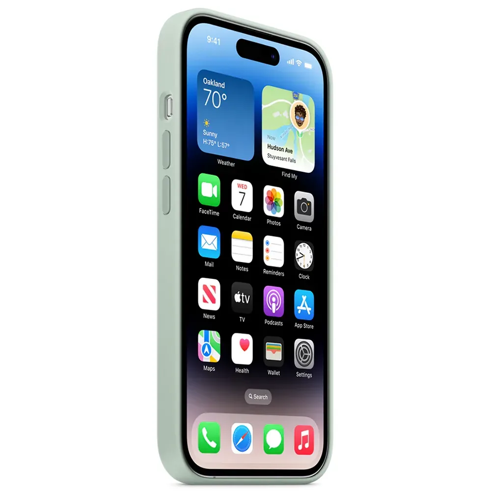 Силиконовый чехол с поддержкой MagSafe Apple Silicone Case для iPhone 14 Pro, Succulent (Агава)
