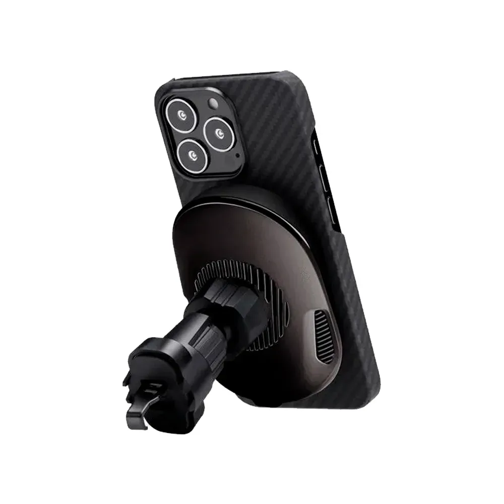 Автомобильный держатель с БЗУ Pitaka MagEZ Pro 2.0 (CM4001Q), на вентиляционную решетку, Black (Черный)