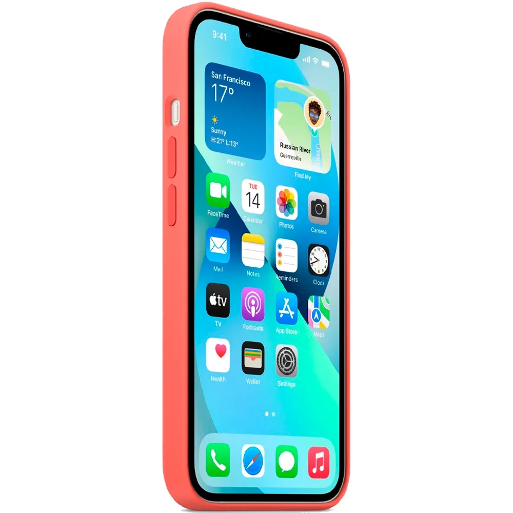 Силиконовый чехол с поддержкой MagSafe Apple Silicone Case для iPhone 13, Pink Pomelo (Розовый помело)