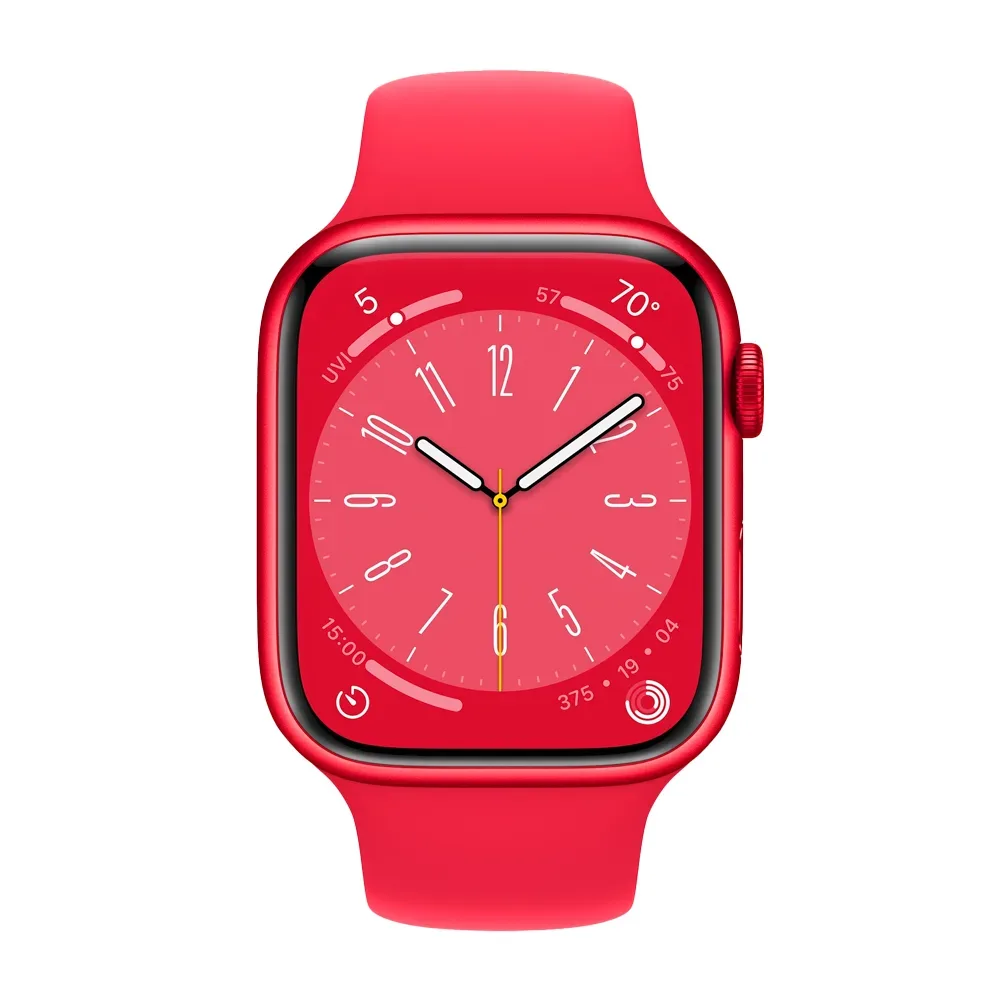 Умные часы Apple Watch Series 8 GPS, 45mm, Aluminium Case with Sport Band S/M, Red (Красный)