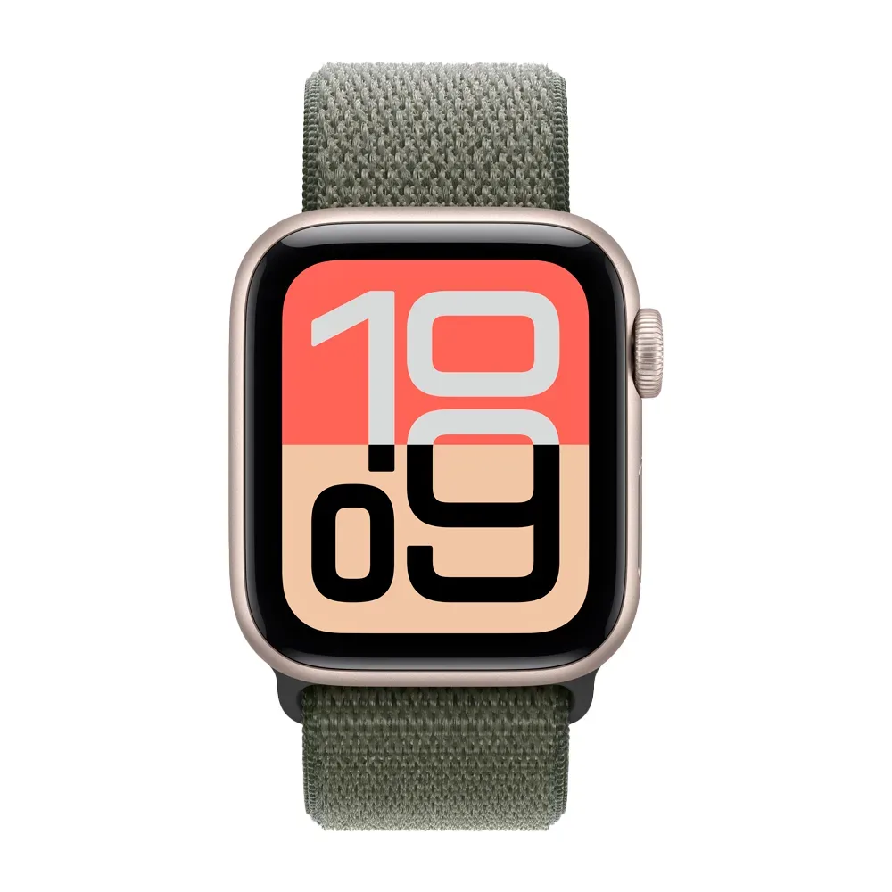 Умные часы Apple Watch SE 3 (2025) GPS, 40mm, Starlight Aluminium Case with Forest Sport Loop