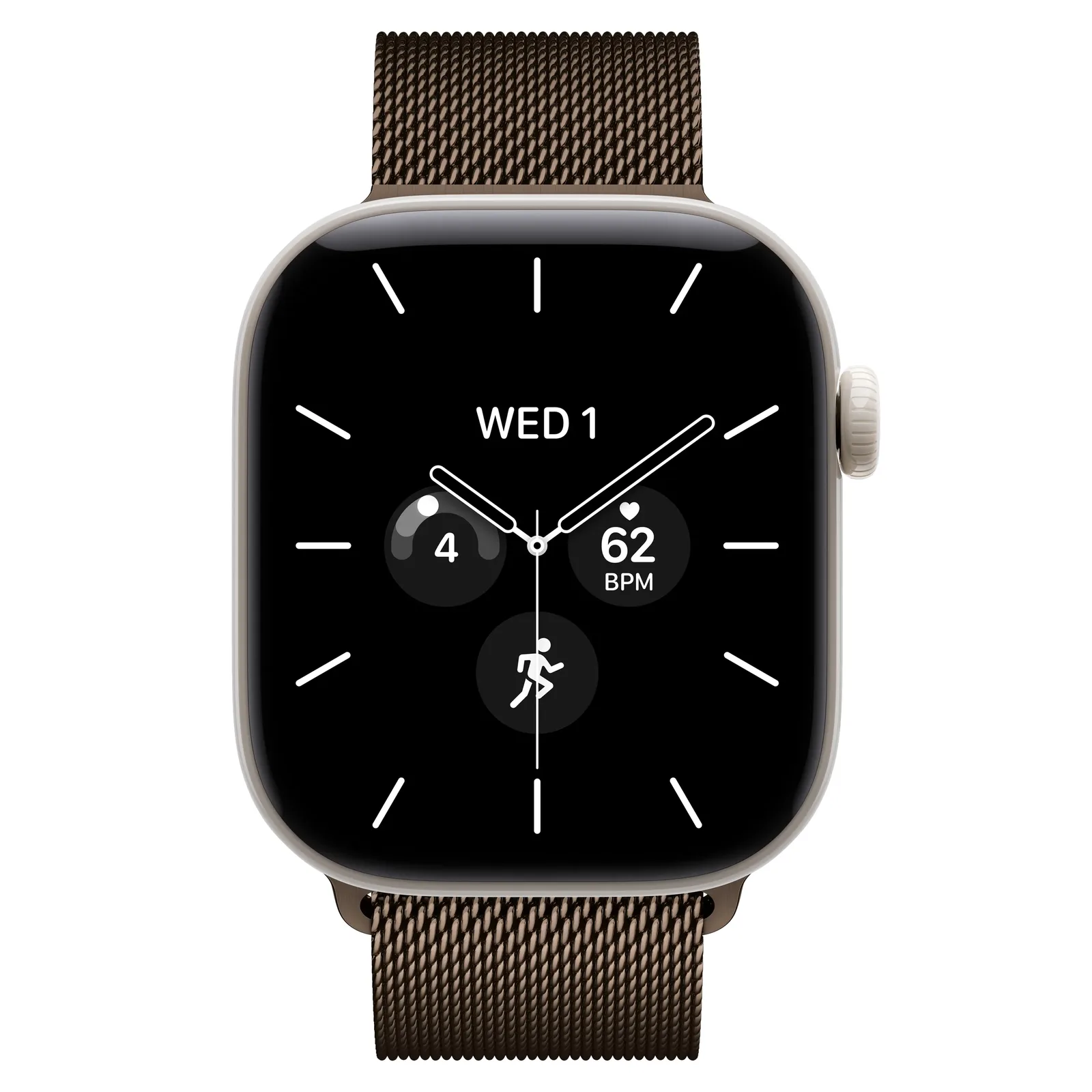Умные часы Apple Watch Series 12 GPS + Cellular, 42mm, Pearl White Ceramic Case with Dark Bronze Milanese Loop