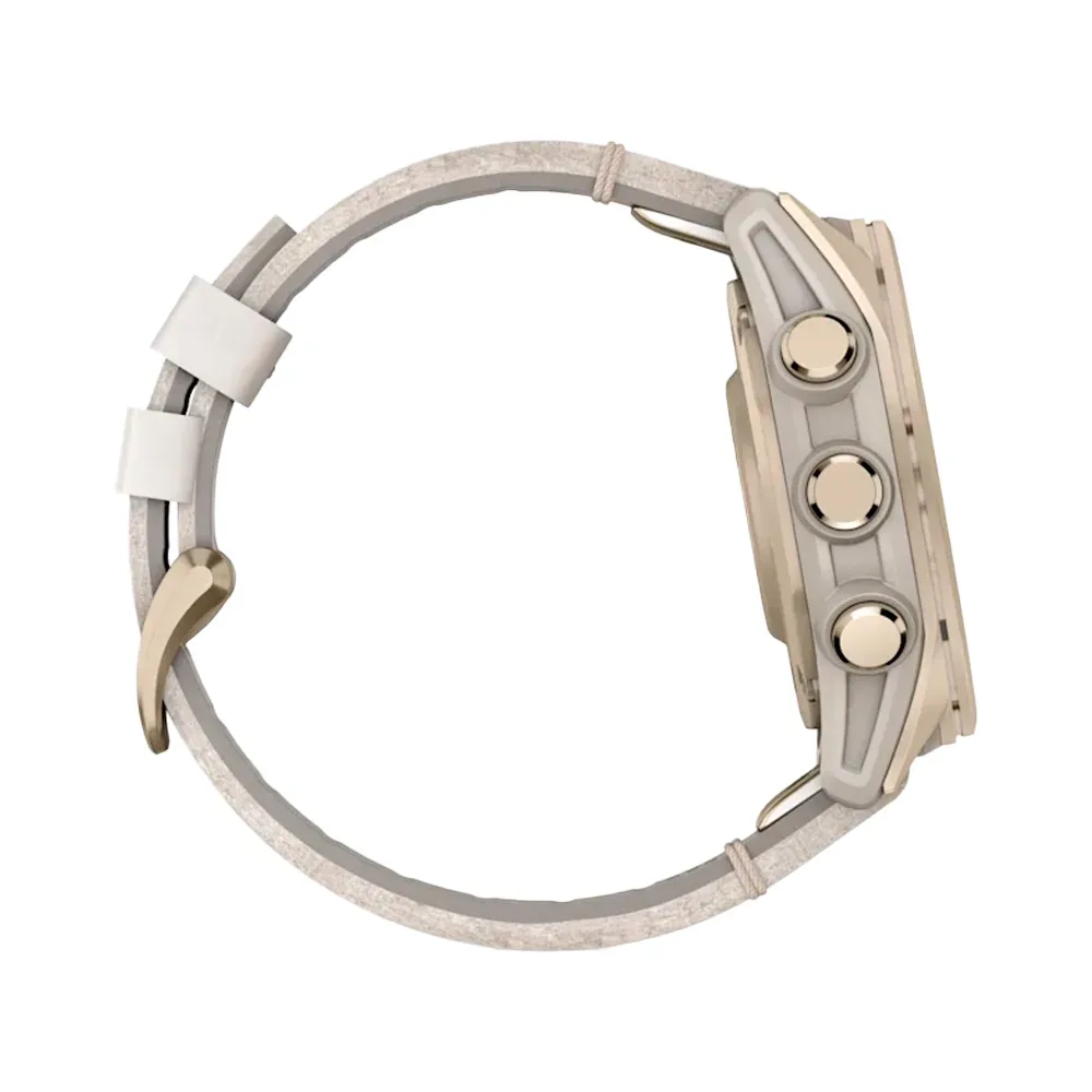 Умные часы Garmin Fenix 8, 43мм, Amoled Sapphire Soft Gold Leather (010-02903-40)